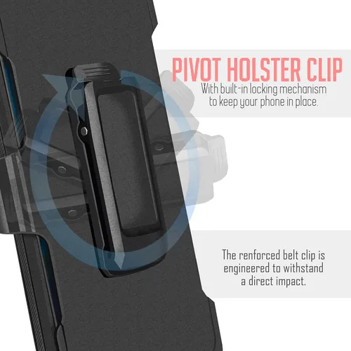 Miniatura 5 de Jackpotwireless - Funda para OnePlus Nord N30 5G, de cuerpo completo, resistente, de doble capa, a prueba de golpes, con soporte y protector de Negro