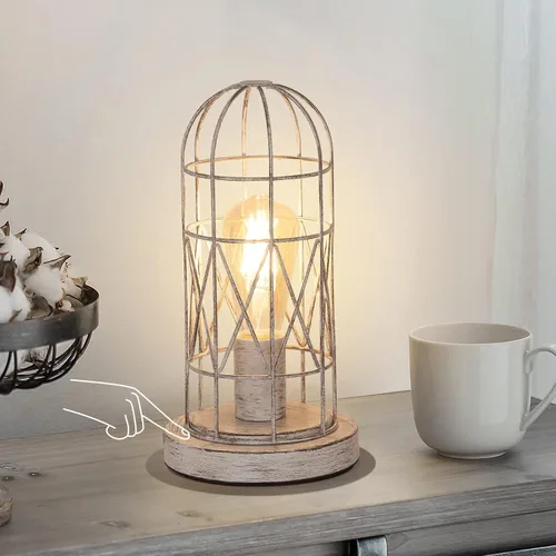 Miniatura 13 de Lámpara de mesa con control táctil para espacios pequeños, mesita de noche regulable de 3 vías y lámpara de noche para dormitorio y sala de estar