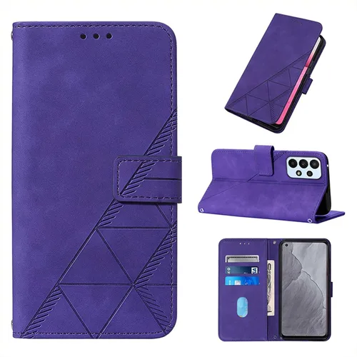 Miniatura 11 de LEMAXELERS Funda tipo cartera para Galaxy A23 5G, Samsung A23 5G con tapa magnética de piel sintética con tarjetero, funda protectora a prueba