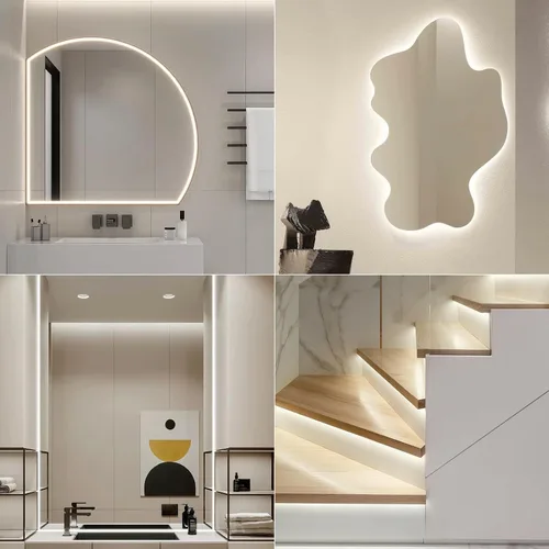 Miniatura 4 de Tira de luces LED blancas, tira de luz regulable mejorada de 16.4 pies con control remoto de luz blanca brillante de 6500 K, 300 luces LED flexibles