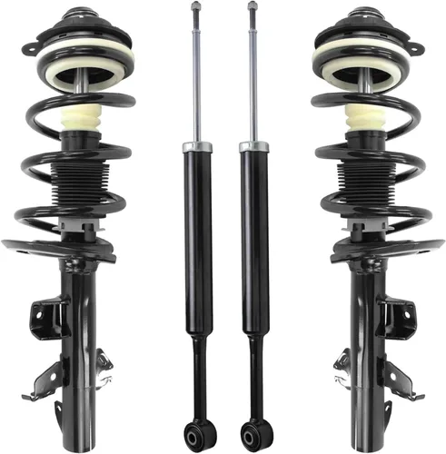 Miniatura 158 de Detroit Axle - Puntales y Amortiguadores para Chevy Traverse Buick Enclave GMC Acadia Saturn Outlook 2007-2012, 2 puntales delanteros con resorte