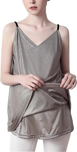 Vestido de maternidad antirradiación para mujeres embarazadas - 5G y chaleco de fibra plateada con protección EMF para embarazo y lactancia