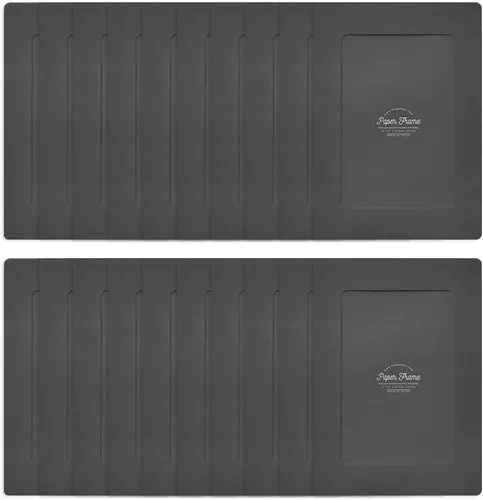 Monolike Marcos de fotos de papel de 4 x 6 pulgadas, color negro, paquete de 20 unidades, se adapta a fotos de 4 x 6 pulgadas