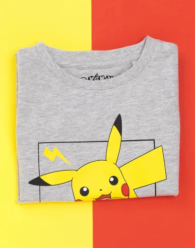 Miniatura 4 de Pokemon Camisetas para Niños Gris Verde O Negro Top Pikachu Squirtle Bulbasaur Charmander