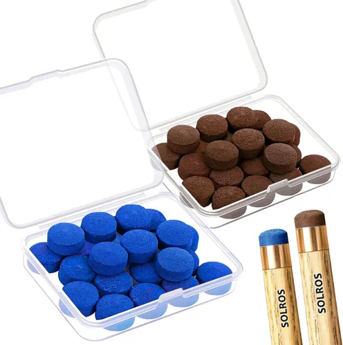 Puntas para taco de billar - Kit de reparación y reemplazo de puntas para palo de taco de billar con caja de almacenamiento para puntas de palo de