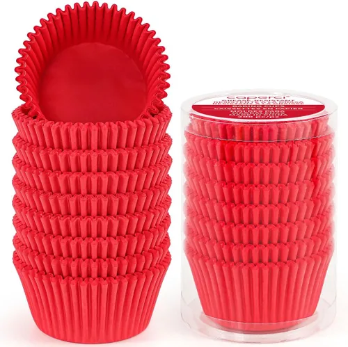 Miniatura 9 de Caperci - Forros para cupcakes color rosa estándar para hornear, 200 unidades, a prueba de grasa, para muffins, bodas, fiestas de cumpleaños