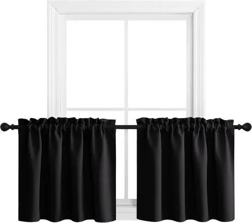 Miniatura 4 de NICETOWN Cenefas de Ventana Opacas con Aislamiento Térmico para Guardería - Paneles de Cortina con Bolsillo para Barra de Decoración del Hogar