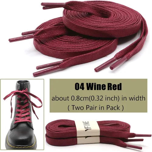 Miniatura 3 de YFINE Cordones planos encerados para zapatos zapatos deportivos para hombres y mujeres botas - 2 pares