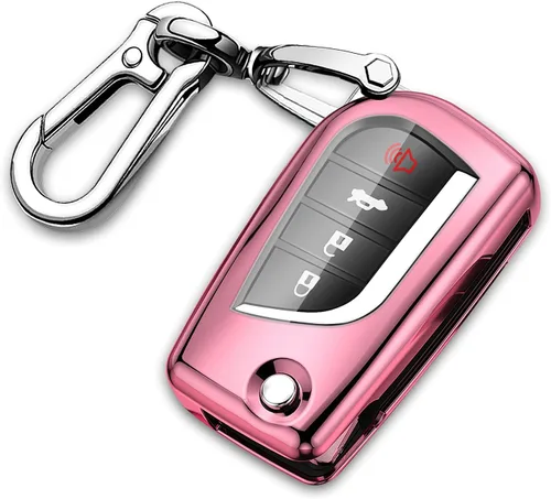QBUC Funda para llavero Toyota compatible con Toyota Fortuner Tundra Camry RAV4 Highlander Corolla Smart Key Sliver