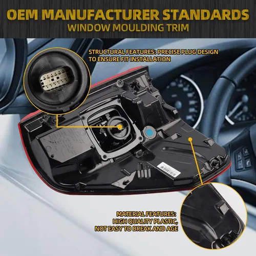 Miniatura 4 de Dasbecan Luz trasera izquierda del lado del conductor compatible con Ford F150 King Ranch 2021 2022 2023 Lariat Limited Platinum con ubicación