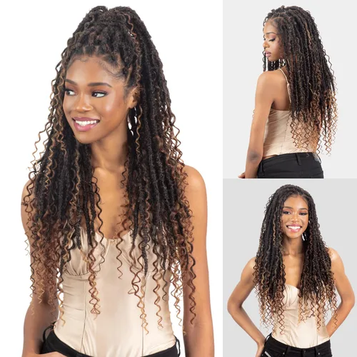Miniatura 3 de FreeTress - Trenzas de ganchillo 2X Rebel Distressed Loc de 22 pulgadas (27)