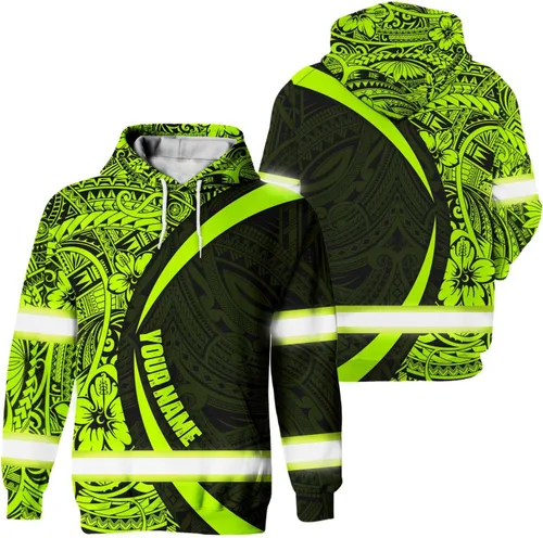 Miniatura 31 de Camisa de Alta Visibilidad con Cráneo para Hombre, Camisas Reflectantes de Seguridad con Bandera de EE. UU., Nombre Personalizado para Ropa