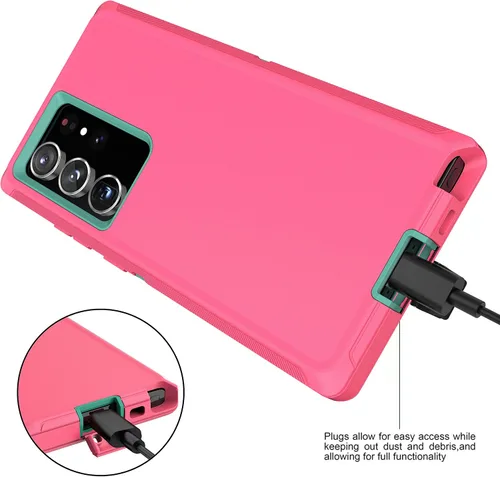 Miniatura 7 de MXX Funda compatible con Samsung Galaxy S23 Ultra, 3 capas de protección completa, resistente, resistente, a prueba de golpes y polvo, hecha
