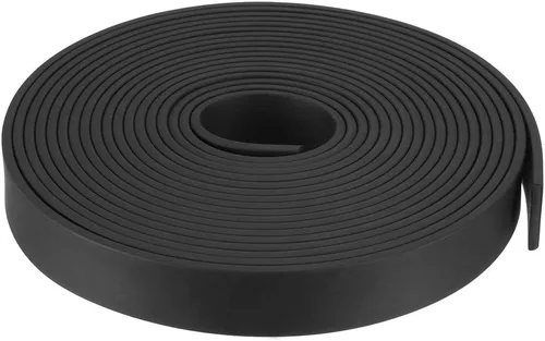 Miniatura 56 de uxcell Tira de sello de goma rectangular maciza, 0.197 in de ancho, 0.118 in de grosor, 3.3 ft de largo, color negro