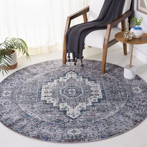 Miniatura 13 de SAFAVIEH Tucson Collection - Alfombra lavable de 2 pies 6 pulgadas x 8 pies, beige y verde, antideslizante y fácil de limpiar, ideal para pasillo