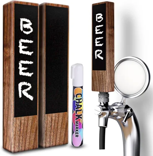 Beer Tap Handles - Beer Tap - Pack of 2 - Chalkboard Included - Pen Included - Chalkboard Tap Handle - 1919 Tap Handle - Cool Beer Taps Handles -