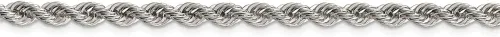 Miniatura 3 de Cadena de plata de ley 925 con cuerda maciza pulida y trenzada, 0.177in, pulsera o tobillera