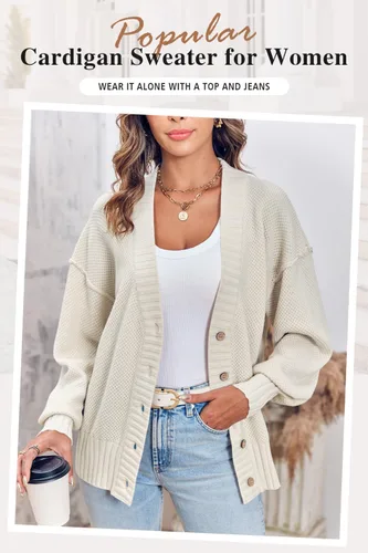 Miniatura 4 de MAOECO Conjunto de 2 piezas para mujer, suéter de punto y pantalones deportivos de cintura alta