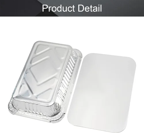 Miniatura 3 de Othmro Sartenes de papel de aluminio de 28.7 fl oz, bandejas reciclables para llevar, recipientes de alimentos de papel de aluminio, sartenes