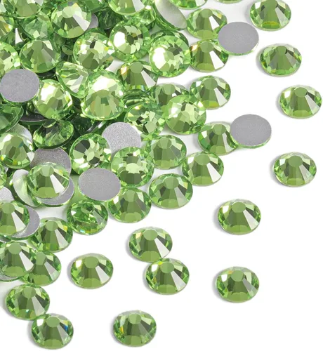 Miniatura 9 de Beadsland 2880 piezas de diamantes de imitación de cristal con reverso plano, gemas redondas para decoración de uñas y manualidades, cristal, SS16