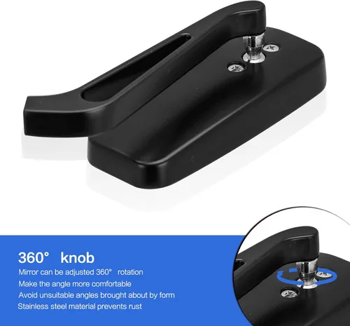 Miniatura 5 de LKV Espejos de motocicleta con perno de 8 mm y 10 mm, espejos retrovisores laterales universales para manillar, compatibles con Honda Grom Kawasaki