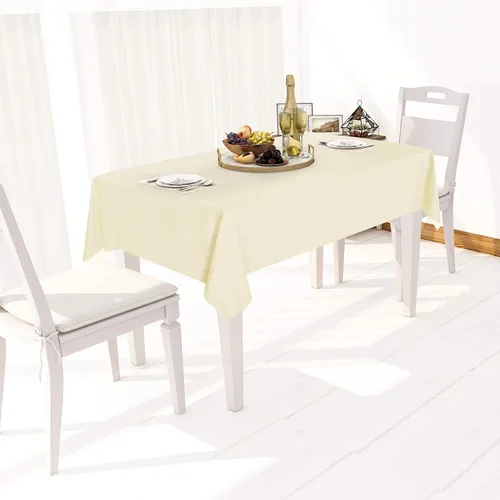 Miniatura 3 de sancua - Mantel rectangular de PVC 100 % impermeable, 54 x 54 pulgadas, vinilo a prueba de aceite, derrames, fácil de limpiar con un paño, para Beige