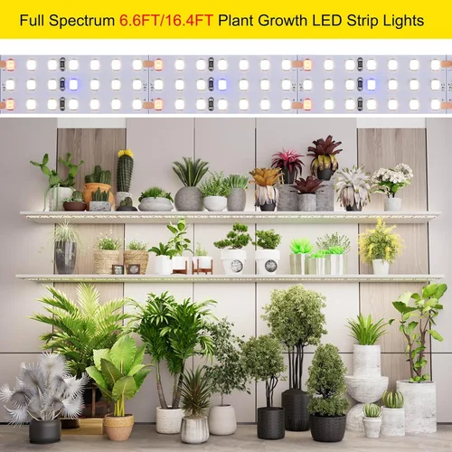 Miniatura 2 de Luz LED de cultivo de plantas de 6.6 pies, 840 LEDs de espectro completo lámpara de cultivo con alto PPFD, tira de luz de cultivo de plantas