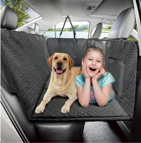 Vailge Funda de asiento de coche para perro, hamaca para asiento trasero de automóvil, funda de asiento no inflable para asiento trasero, protector