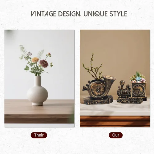 Miniatura 4 de Macetas de suculentas de estilo retro con drenaje, maceta para interior/exterior, macetas nostálgicas de cactus/bonsai para decoración del hogar