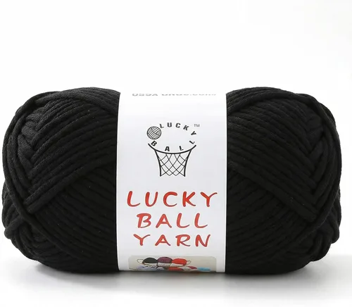 Miniatura 17 de LUCKY BALL Hilo para ganchillo, 3.53 oz/109 yardas, 70% algodón, 30% nailon, #5, hilo de tubo voluminoso para tejer, para bolsos, sombreros