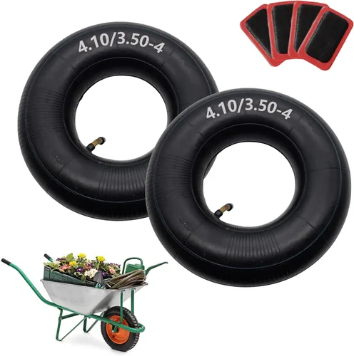 Miniatura 3 de 4.10/3.50-4 Tubos 4.10 3.50-4 Cámara de aire para neumáticos resistente de mano, triciclo eléctrico, carretillas, carritos de una rueda, cortacésped