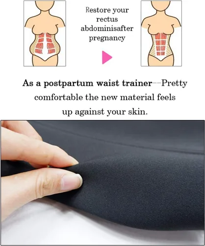 Miniatura 5 de GainKee, corsé para cinturón de clip y cremallera para mujer, neopreno, chaleco de sudor para dar forma al cuerpo Cinturón negro