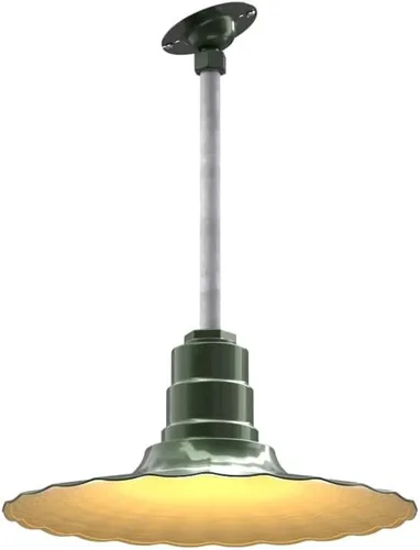 Miniatura 33 de Steel Lighting Co. Colgante Eagle Rock Lámpara montada en el techo Onda radial de 16 pulgadas vástago de 12 pulgadas Acero resistente