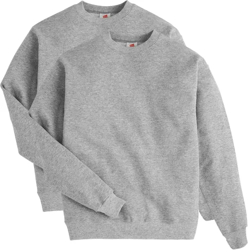 Miniatura 22 de Hanes EcoSmart - Sudadera de forro polar con cuello redondo para hombre, disponible en tallas grandes y altas, paquete de 1 o 2