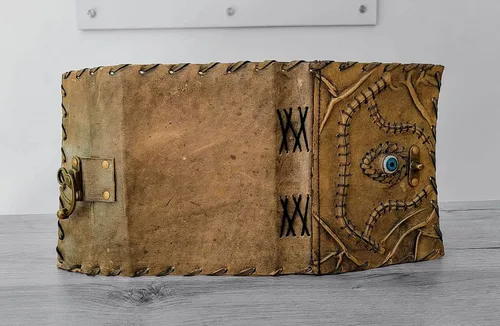 Miniatura 8 de Leather Crafter's Libro de hechizos Hocus Pocus, libro de hechizos, decoración de Halloween, diario de cuero, libro de sombras, regalos de Navidad