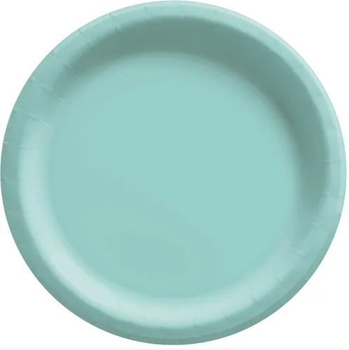 Miniatura 14 de Platos redondos de papel caribeños, 6.75 pulgadas (50 unidades), esenciales resistentes y ecológicos, perfectos para celebraciones y eventos Azul