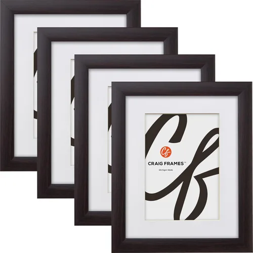 Miniatura 15 de Craig Frames Portarretratos contemporáneo, de 5 x 7 pulgadas, color negro mate para mostrar una foto de 4 x 6 pulgadas, juego de 4