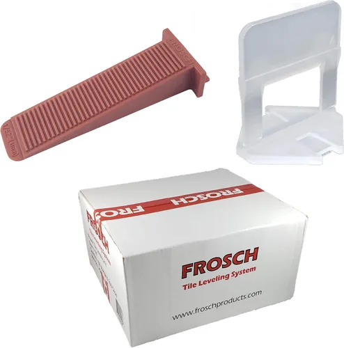 Miniatura 10 de FROSCH Kit de sistema de nivelación de azulejos - 1/8" (3 mm), 250 clips y 100 cuñas