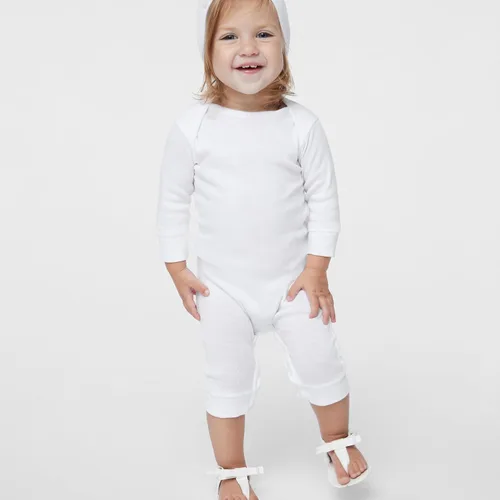 Miniatura 3 de RABBIT SKINS Body de manga larga para bebé niño y niña recién nacido 0-3 a 24 meses Blanco