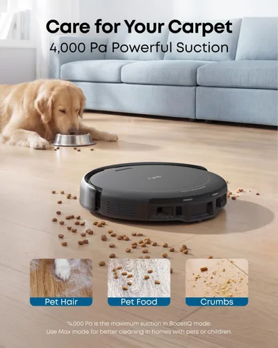 Miniatura 6 de eufy Robot aspirador C10 con autovaciado, 8 semanas de manos libres, mapeo inteligente avanzado con navegación LiDAR, diseño delgado de 2.85