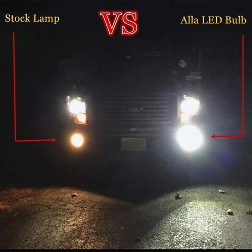 Miniatura 2 de Alla Lighting Bombillas LED antiniebla 9006 de 2000 lúmenes, 2835 51-SMD, superbrillantes, HB4 9006, bombillas LED de 12 V, repuesto para coches