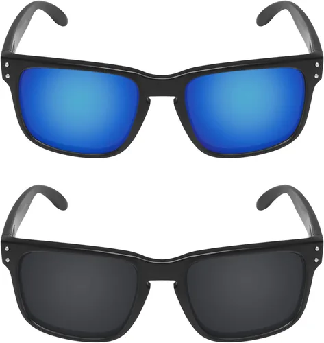 Miniatura 2 de Galvanic Lentes de repuesto para gafas de sol Oakley Holbrook OO9102 - Ice + Black Polarized - Combo Pack