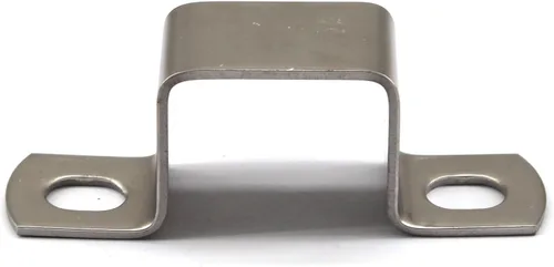 Miniatura 2 de Abrazadera de tubo cuadrada de 1.969x1.969 in de acero inoxidable 304 en forma de U de puntal de conector de soporte de tubo de hebilla de manguera