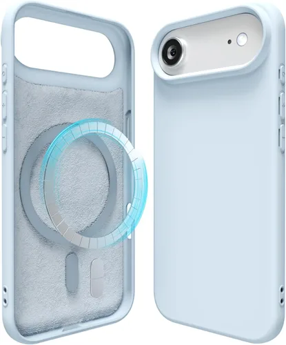 Miniatura 43 de oakxco Funda de silicona para iPhone 12 Pro Max, magnética, compatible con carga inalámbrica Magsafe, cubierta protectora de goma suave y delgada