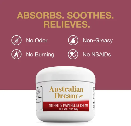Miniatura 7 de Australian Dream Crema para aliviar el dolor de artritis, calmante y no grasosa, potente alivio del dolor tópico de la artritis, buena para dolores