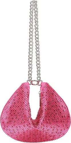 Miniatura 4 de DEXMAY - Bolso de hombro con diamantes de imitación para mujer, bolso de mano para fiesta de noche