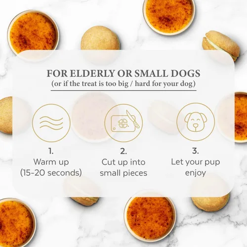 Miniatura 3 de Bonne et Filou - Macarrones gourmet para perros de Creme Brulee hechos a mano - Regalos para perros y regalos de cumpleaños - Bocadillo saludable