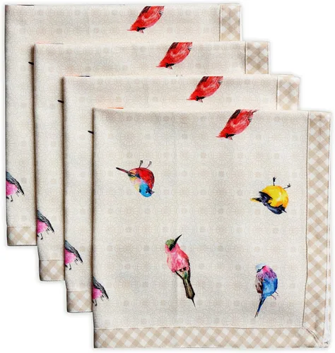 Miniatura 126 de Maison d' Hermine Happy Florals - Juego de 4 servilletas 100% algodón suave y cómodo perfectas para cenas familiares, bodas, fiestas de cóctel, 063
