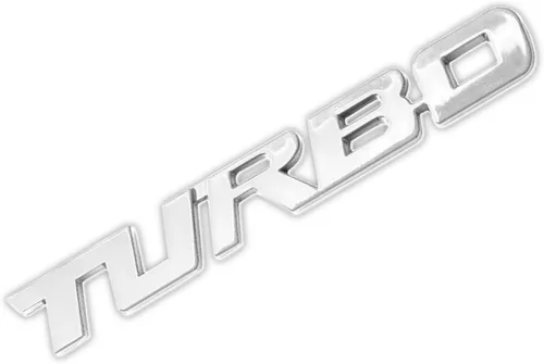 Miniatura 9 de Emblema de Coche Turbo, Insignia Turbo de Metal 3D para Guardabarros Lateral del Cuerpo del Auto y Maletero, Calcomanía Adhesiva de Decoración