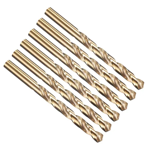 Miniatura 114 de PATIKIL Broca Jobber de 0.039 in, vástago recto M35 cobalto 5% acero de alta velocidad 135° acabado dorado para metal duro de acero inoxidable - 2